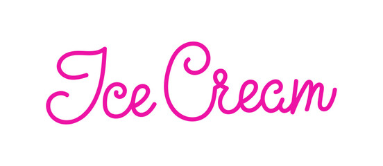 Enjoying a sweet treat with vibrant ice cream design and playful lettering