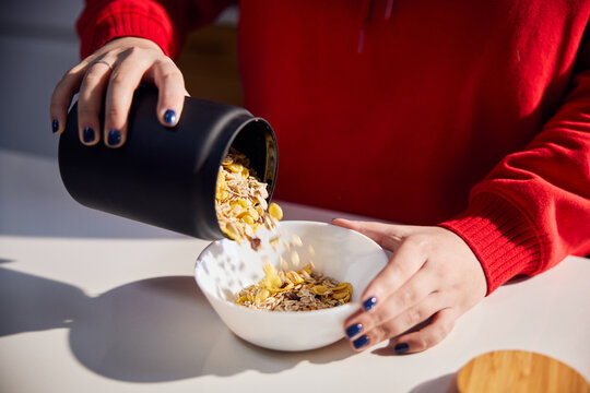 Preparing cereals for breakfast