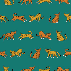 Vector Jaguar Pattern Illustration Seamless for Wallpaper Background Cover Packaging