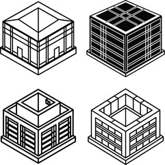 Futuristic Tech Designs with Geometric and Digital Elements.