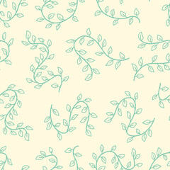 Outline Vector ivy  Pattern Repeat Seamless for Wallpaper Background Cover Packaging