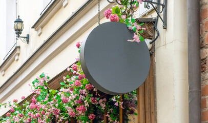 Blank business outdoor signage with copy space