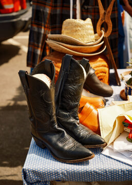 Leather Cowboy Boots on Flea Market