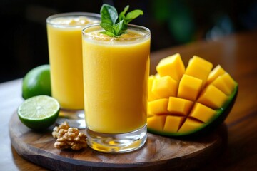 Fototapeta premium Refreshing orange smoothie packed with vitamins.