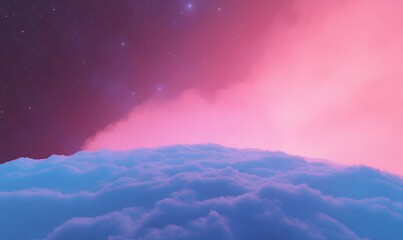 Obraz premium planet in space science fiction synthwave, Generative AI