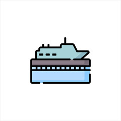 Obraz premium cruise ship vector illustration