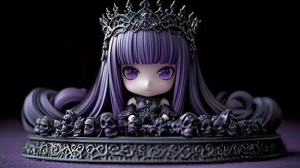 Dark, regal figurine