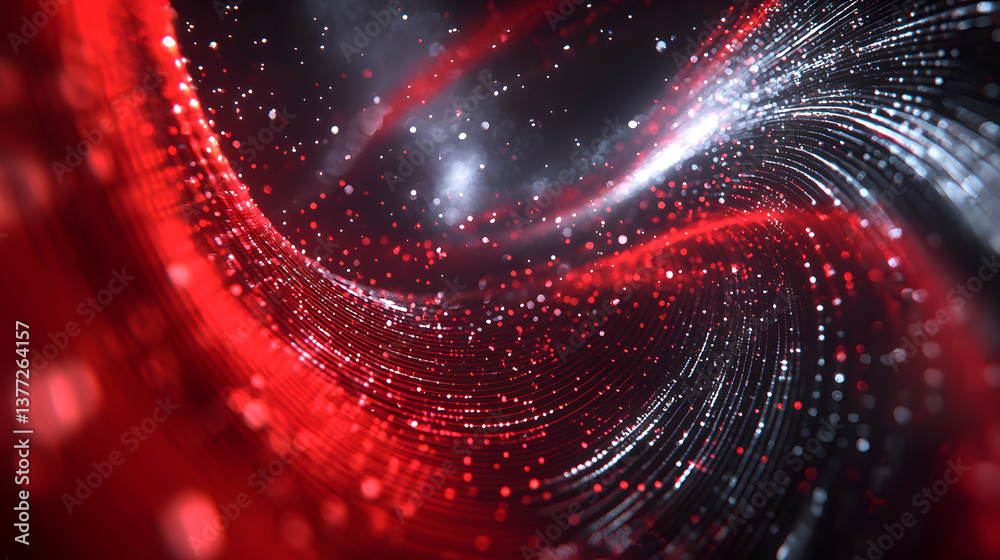 Poster glowing digital particles create abstract data flow wallpaper enigmatic background vibrant environme