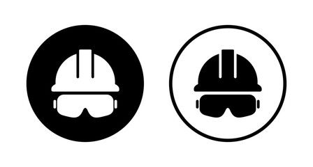 Fototapeta premium Helmet icon logo design. Motorcycle helmet sign and symbol. Construction helmet icon. Safety helmet