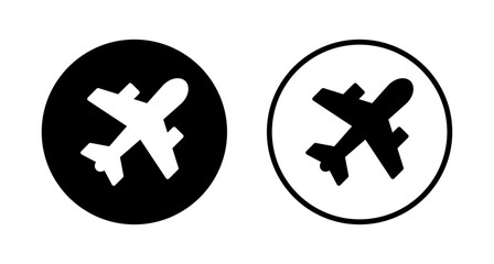 Obraz premium Plane icon logo design. Airplane sign and symbol. Flight transport symbol. Travel sign. aeroplane