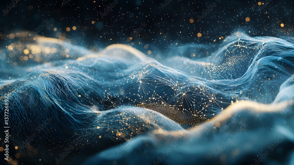 Poster dynamic neural network backgrounds and wallpapers exploring ai-driven smart flows in a vast digital 