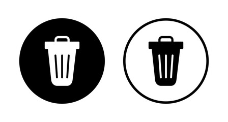 Trash icon logo design. trash can icon. delete sign and symbol.