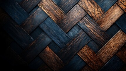 Dark Wood Weave Pattern