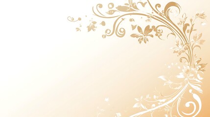 Obraz premium Elegant floral design with swirly elements and a gradient background