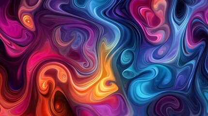 Colorful Abstract Swirl Background.