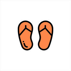 orange flip flops