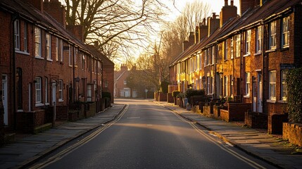 Obraz premium Sunny English Town Street