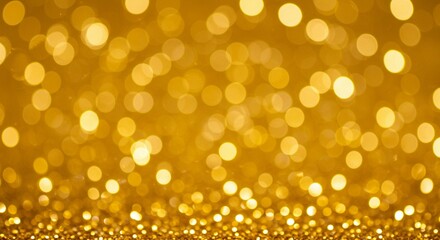 Golden bokeh lights blur into a bright Christmas glow