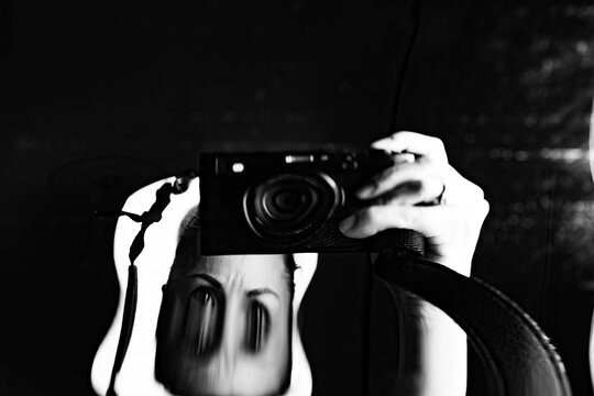 Fototapeta Capturing reflections in black and white photography art