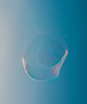 Bubble breaking in the sky