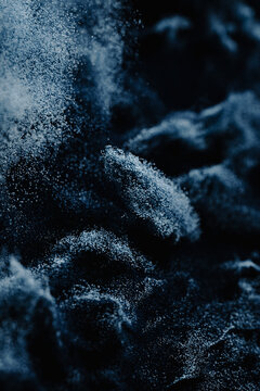 Abstract Particle Swirl on Dark Background 