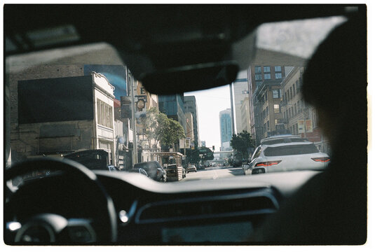 Driverless Taxi City Street