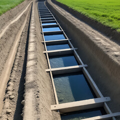 Obraz premium concrete for water channels in the ground