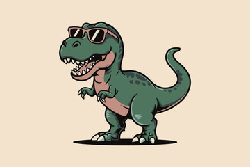 cool dinosaur Black and White Vector