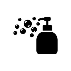 Shampoo soap facial cleanser icon with transparent background