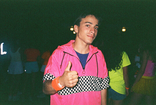 Neon Party Thumbs Up