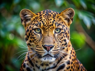 Obraz premium Majestic Indian Leopard Portrait: Candid Wildlife Photography