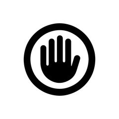 Stop sign icon with transparent background