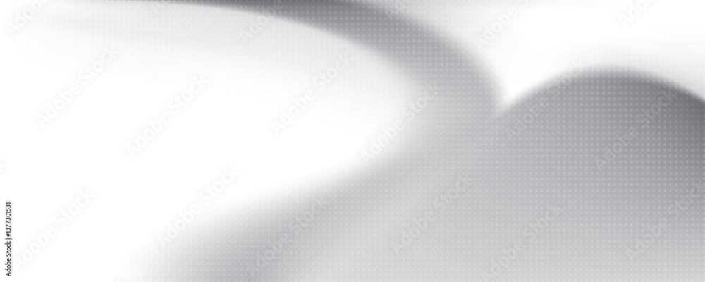 Wall mural abstract white and gray gradient background with dot pattern. vector illustration.