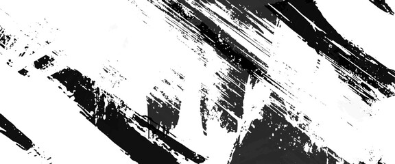 Vector modern paintbrush grunge black and white grunge paint background