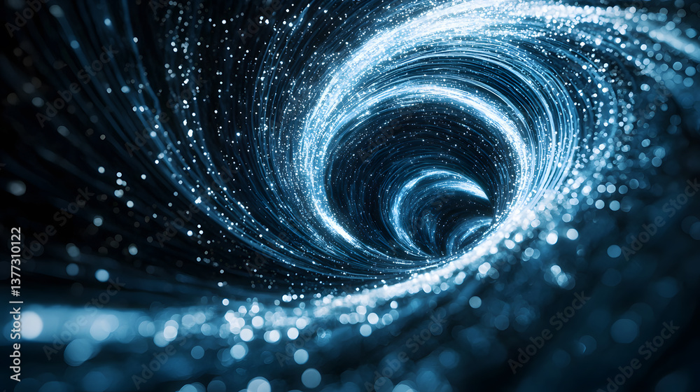 Poster quantum computing visualized a stunning wallpaper of multidimensional data in a sci-fi background