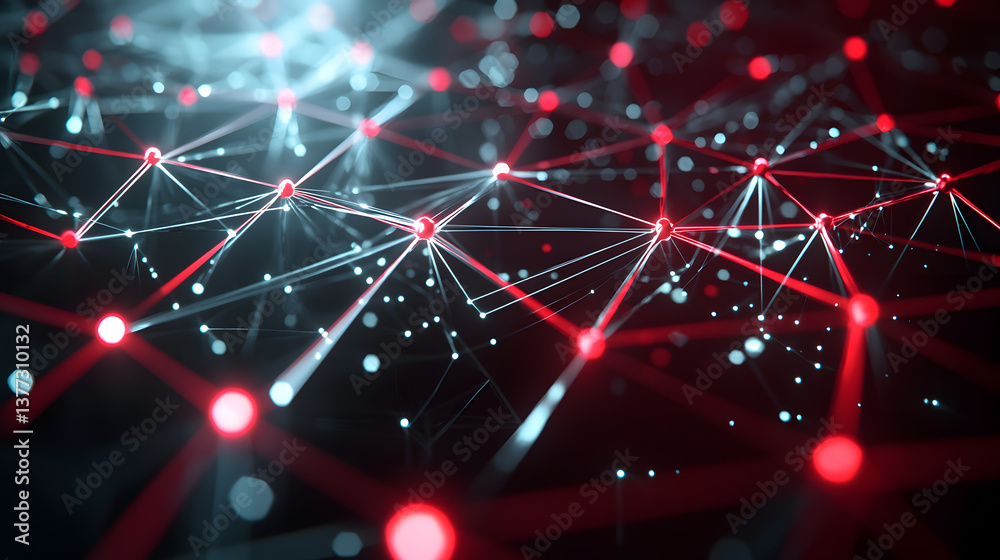 Poster dynamic quantum computing visualization digital space abstract wallpaper background networked enviro