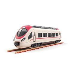 Fototapeta premium Modern High Speed Train on Tracks Transportation and Travel Image