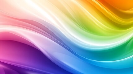Fototapeta premium Colorful flowing abstract waves create a bright and vibrant background image