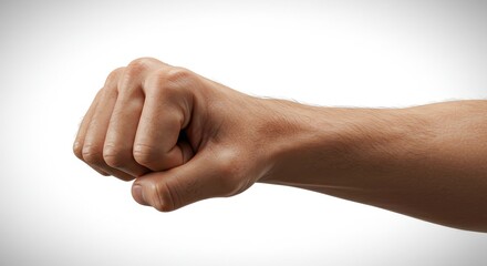 Strength and Determination Concept with Clenched Fist, Representing Power, Resolve, Commitment, and Confidence in Adversity