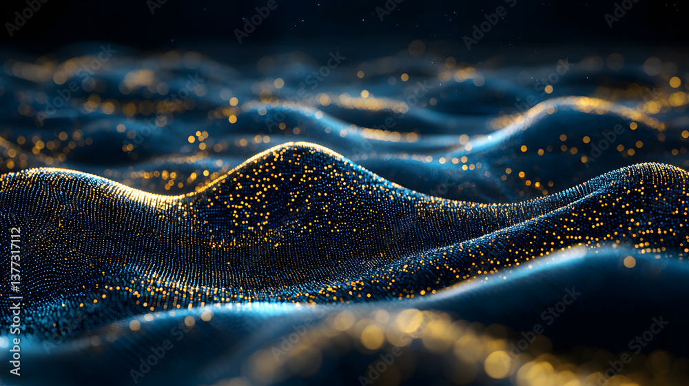 Poster quantum computing multidimensional data visualization abstract background wallpaper digital art vibr