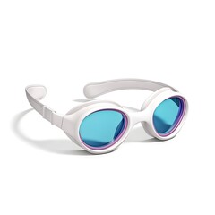 Stylish White and Blue Swimming Goggles for Kids Perfect for Pool Fun and Water Sports