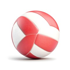Fototapeta premium Red and White Volleyball Ball Studio Shot Perfect for Sports Websites and Team Promotions