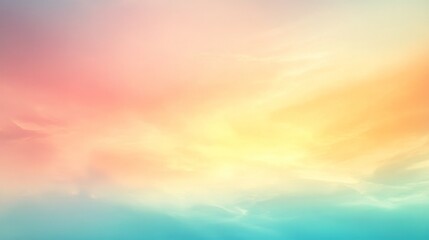 Obraz premium Soft pastel gradient with warm sunrise colors and abstract cloud patterns