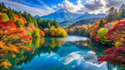 Naklejka premium Autumn in the mountains
