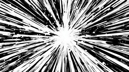 Dynamic ink splatter design with striking contrast