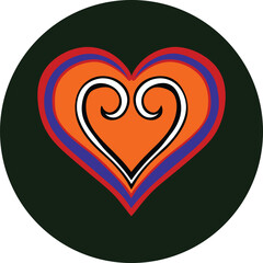 Set of  hearts on white background. Vector illustration 