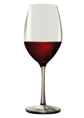 Glass of Red Wine | Vector | Mesh Gradient