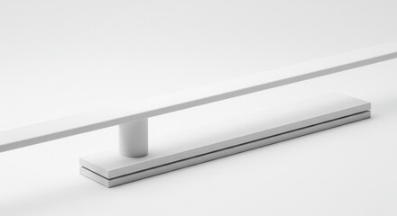Modern Minimalist White Rectangular Door Handle with Sleek Design