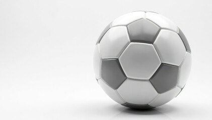 Close-up of a pristine white football against pure white background, photography, studio