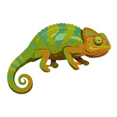 Fototapeta premium Detailed Panther Chameleon with Vibrant Color Pattern